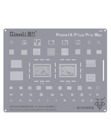 QianLi Bumblebee QS209 Stencil for iPhone 14 / 14PL / 14P / 14 PM (Not Returnable)