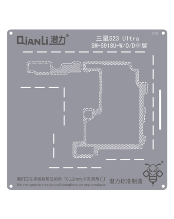 Shop the QianLi Bumblebee QS242 middle layer stencil for Galaxy S23 Ultra S918, U-withO/D.