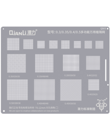 QianLi Bumblebee QS65 Multifunctional Reballing Stencils for 0.30 / 0.35 / 0.40 / 0.50 (Not Returnable)