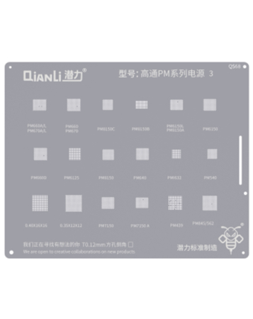 QianLi Bumblebee QS68 Stencil for Qualcomm PM Series 3 for Android Devices (Not Returnable)