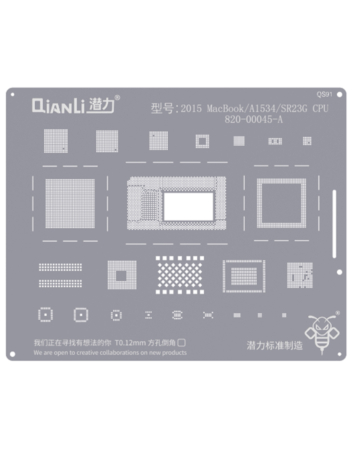 QianLi Bumblebee QS91 Stencil for MacBook / A1534 / SR23G CPU 820-00045-A (Not Returnable)