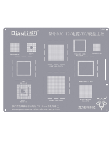 QianLi Bumblebee QS96 Stencil for Mac T2/Power/EC/Hard Disk Main Control (Not Returnable)