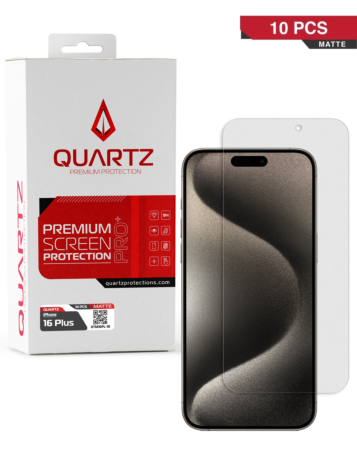 Buy the Quartz Matte Tempered Glass for iPhone 16 Plus Single Pack.