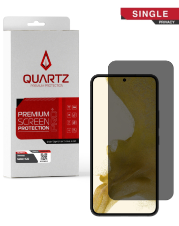 Grab the wholesale deals on the QUARTZ Privacy Tempered Glass for Galaxy S22, Single Pack.
