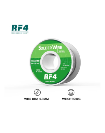RF4 High Purity Tin Soldering Wire 63/37 - 0.3mm  (200g)