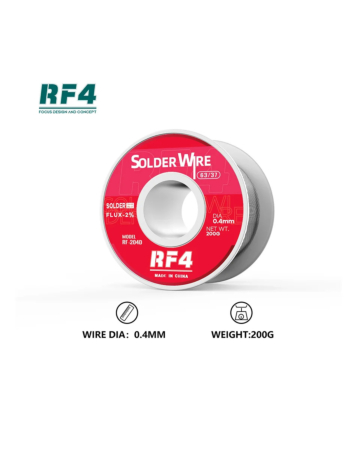 RF4 High Purity Tin Soldering Wire 63/37 - 0.4mm  (200g)