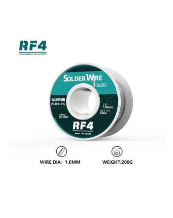 RF4 High Purity Tin Soldering Wire 63/37 - 1mm  (200g)
