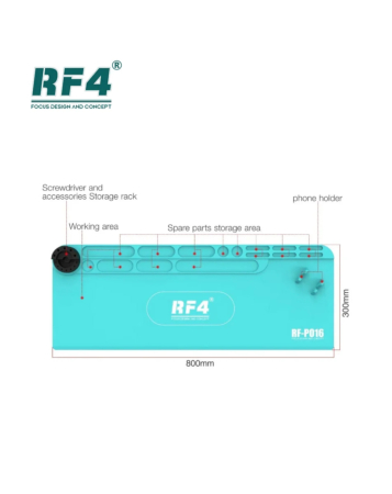 RF4 RF-P016 80*30cm ESD Antistatic Heat Insulation Silicone Soldering Mat (Only Ground Shipping)