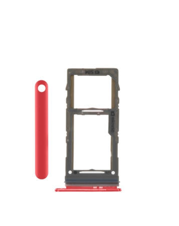 Purchase the single SIM card tray for Galaxy S10E, S10 Plus, or S10 in red.