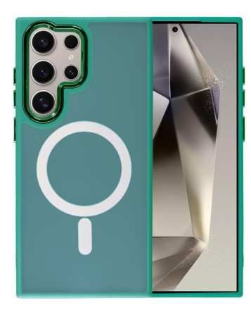 Galaxy S23 Ultra New Magnetic Wireless Charging Case - DARK GREEN (Only Ground Shipping)