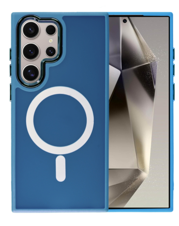 Galaxy S23 Ultra New Magnetic Wireless Charging Case - NAVY BLUE (Only Ground Shipping)
