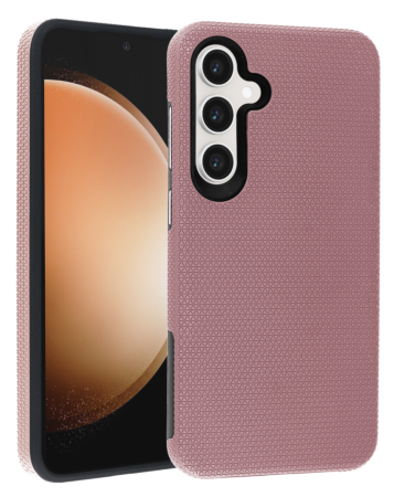 Shock Absorption Protective Dual Layer Case - ROSE GOLD for Galaxy S24FE (Only Ground Shipping)