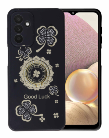 Galaxy S24FE Luxury Diamond Shiny Cases with Ring - BLACK (Only Ground Shipping)