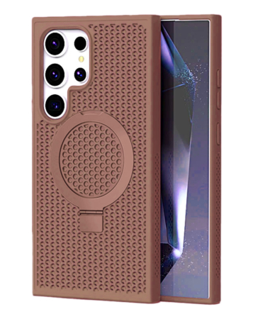 Galaxy S24 Ultra Heat Dissipation Case with Kickstand - ROSE PINK (Only Ground Shipping)