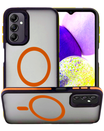 Bicolor Matte Magnetic Translucency Case - ORANGE for Galaxy S25FE (Only Ground Shipping)