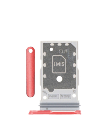 Dual Sim Card Tray for Galaxy S25 / S25 Plus (CORALRED)