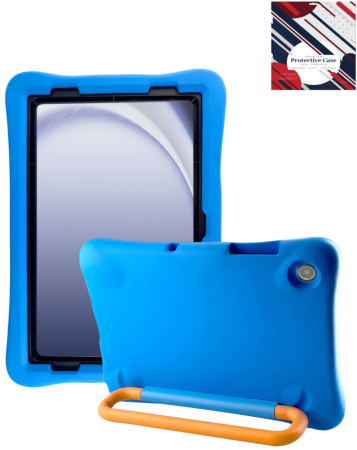 Kids Shockproof Tablet Case with Rotating Handle Stand - BLUE for Galaxy Tab A9 Plus 2023 (11") / Tab A11 Plus 2025 (11") (Only Ground Shipping)