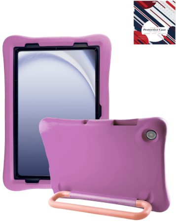 Kids Shockproof Tablet Case with Rotating Handle Stand - PURPLE for Galaxy Tab A9 Plus 2023 (11") / Tab A11 Plus 2025 (11") (Only Ground Shipping)
