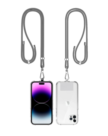 Mobile Phone Straps with Card Holder - GRAY (Only Ground Shipping)