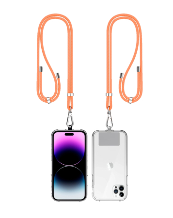 Mobile Phone Straps with Card Holder - ORANGE (Only Ground Shipping)