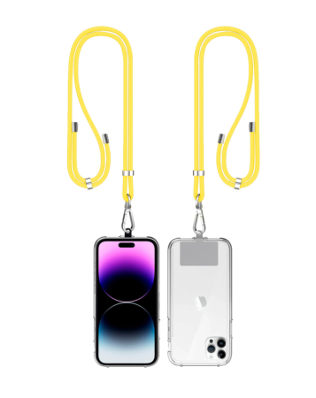 Mobile Phone Straps with Card Holder - YELLOW (Only Ground Shipping)