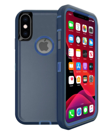 Heavy Duty Case for iPhone XS Max (NAVY BLUE) (Only Ground Shipping)