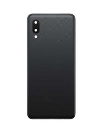 Back Glass with Camera Lens and Adhesive for Galaxy A02 (A022 / 2020) (BLACK)