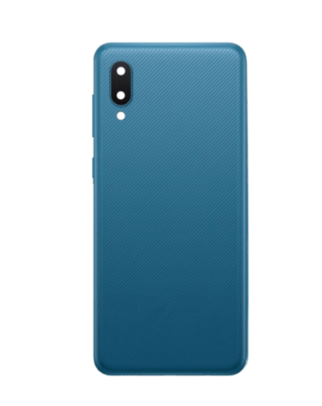Back Glass with Camera Lens and Adhesive for Galaxy A02 (A022 / 2020) (BLUE)