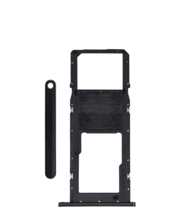 Purchase the black Single Sim Card Tray for Galaxy A02S A025 2020 or A03 A035 2021.