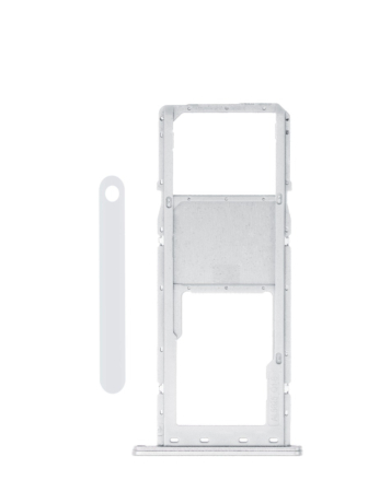Stock up on the white Single Sim Card Tray for Galaxy A02S A025 2020 or A03 A035 2021.
