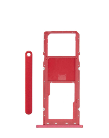 Order the red Single Sim Card Tray for Galaxy A03S A037F 2021.