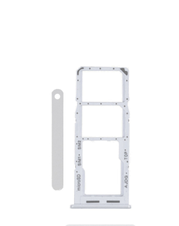 Order the white Dual Sim Card Tray for Galaxy A04S A047 2022.