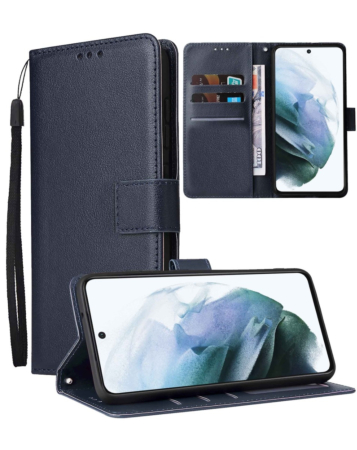 Galaxy A06 Leather Wallet Case with Card Slot - BLUE (Only Ground Shipping)