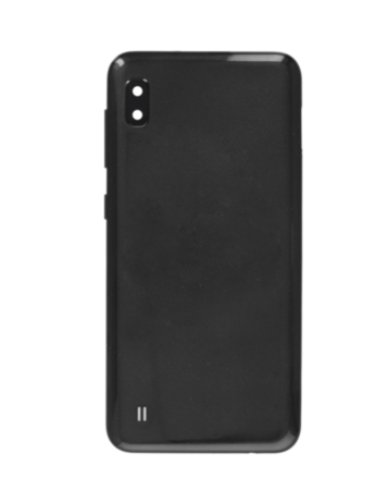 Back Glass with Camera Lens and Adhesive for Galaxy A10 (A105 / 2019) (NO LOGO) (BLACK)