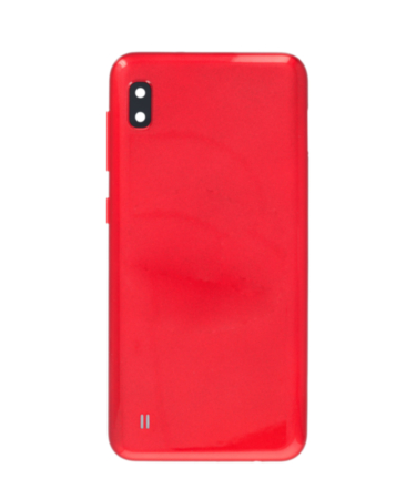 Back Glass with Camera Lens and Adhesive for Galaxy A10 (A105 / 2019) (NO LOGO) (RED)