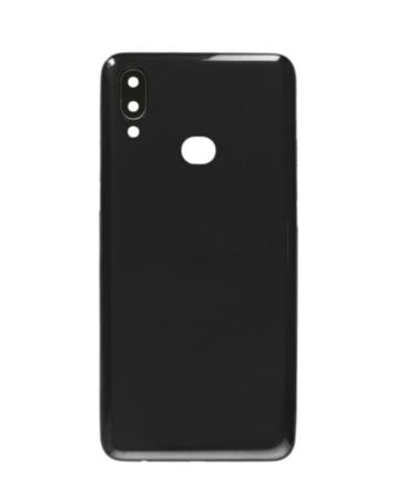 Back Glass with Camera Lens and Adhesive for Galaxy A10S (A107 / 2019) (NO LOGO) (BLACK)