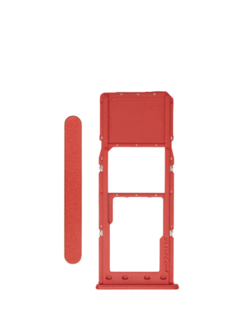 Shop the Single Sim Card Tray for Galaxy A12 A125 2020 in red.
