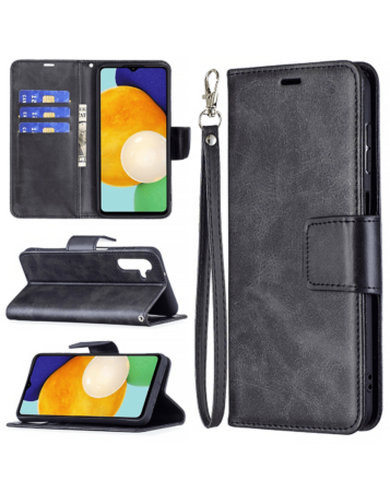 Galaxy A13 Leather Wallet Case with Card Slot - BLACK (Only Ground Shipping)