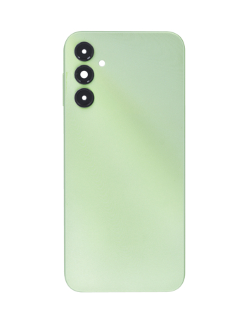 Stock up on the Back Glass with Camera Lens and Adhesive for the Galaxy A14 model A145 from 2023 in light green without a logo.
