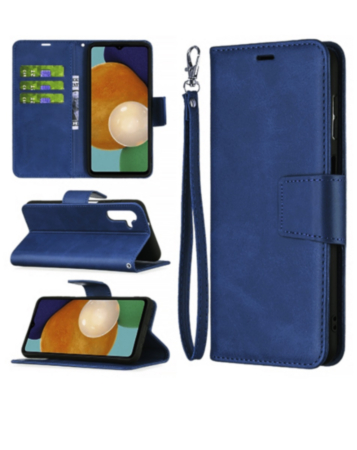Galaxy A15 Leather Wallet Case with Card Slot - BLUE (Only Ground Shipping)
