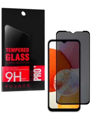 Order the Privacy Tempered Glass for the Galaxy A14 4G model A145P or A145R from 2023 with a 2.5D design and one piece included.
