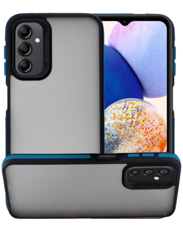 Matte Silicone Frame Shockproof Case - BLUE for Galaxy A26 5G (Only Ground Shipping)
