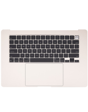Top Case with US Keyboard & Touchpad (STARLIGHT) for MacBook Air 15" (A2941 / Mid 2023)