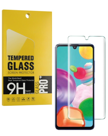 Shop the Clear Tempered Glass for Galaxy A41 A415, case-friendly, 2.5D, 1 piece.