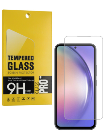 Purchase the clear tempered glass for the Galaxy A54 5G 2023, 2.5D, 1 piece.