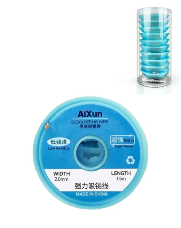 AiXun 2mm WIdth Efficient Tin Removal Soldering Wick for PCB Welding Repair (10Pcs)