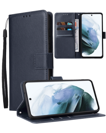 Galaxy A23 5G Leather Wallet Case with Card Slot - BLUE (Only Ground Shipping)
