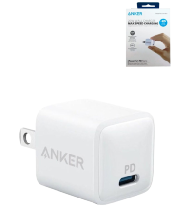 Anker Powerport PD Nano High Speed USB-C Fast Wall Adapter (20W) (WHITE) (Only Ground Shipping)