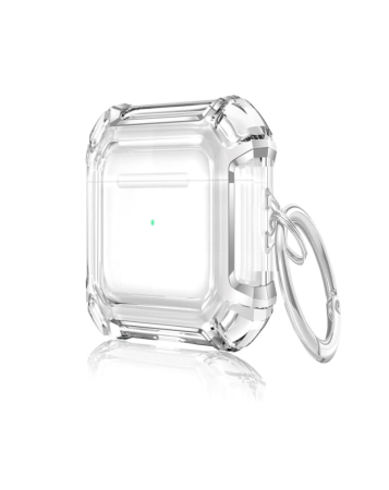 AirPods 1/2 Rugged Ring Shockproof Armor Case - CLEAR (Only Ground Shipping)