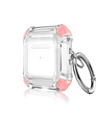 AirPods 1/2 Rugged Ring Shockproof Armor Case - PINK (Only Ground Shipping)